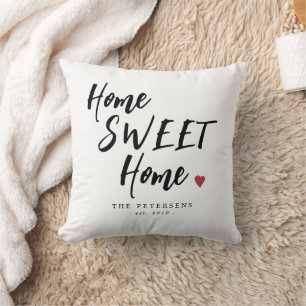Personalized home sweet home family name cushion