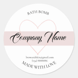 Personalized Homemade bath bomb Label