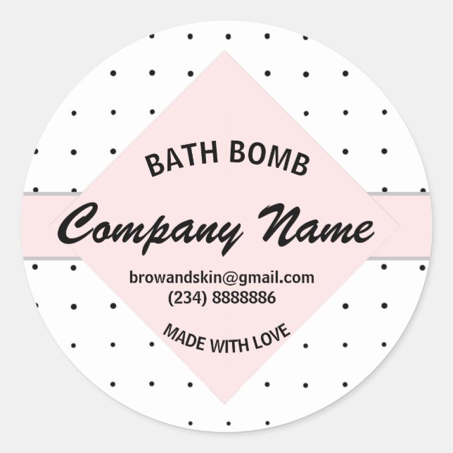 Personalized Homemade bath soap products Label (Front)
