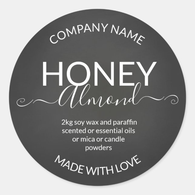 Personalized Homemade Candles Label (Front)
