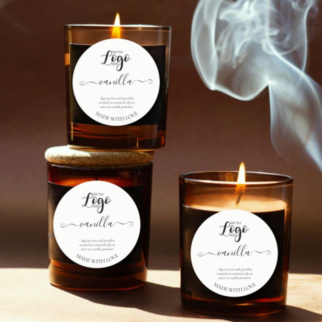 Personalized Homemade Candles soaps beauty  Classic Round Sticker (Creator Uploaded)