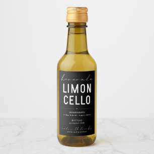 Personalized Homemade Limoncello Bottle Label