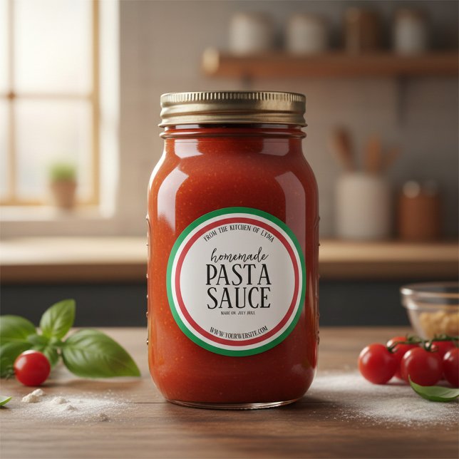 Personalized Homemade Pasta Sauce Label Sticker (Creator Uploaded)