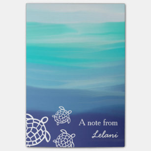 Personalized Honu Sea Turtles Ocean Beach Post-it Notes