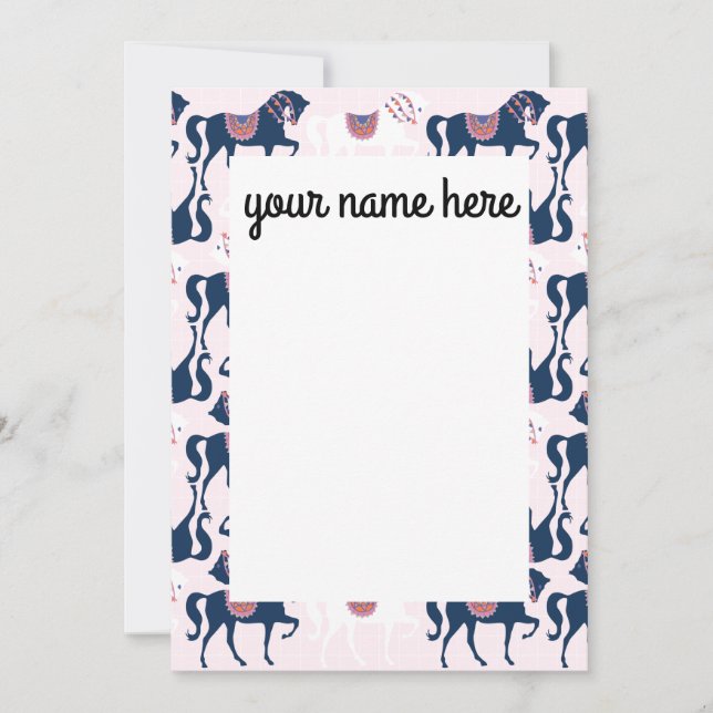 Personalized Horse Notecards (Front)