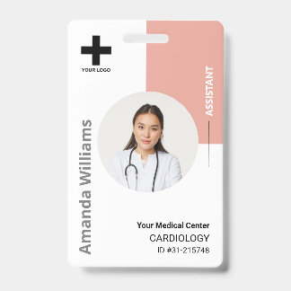 Personalized Hospital Employee Logo & Photo ID Bad Badge