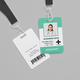 Personalized Hospital Employee Logo & Photo ID Bad ID Badge