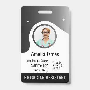 Personalized Hospital Employee Logo & Photo ID Badge