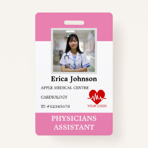 Personalized Hospital Employee Logo & Photo ID ID Badge