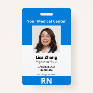 Personalized Hospital Employee Photo ID Badge