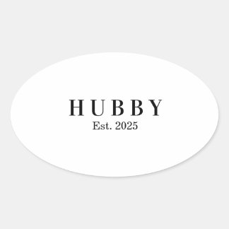 personalized hubby anniversary gift T-Shirt Oval Sticker