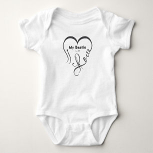 Personalized I Love My Bestie • You = ♥ Baby Bodysuit