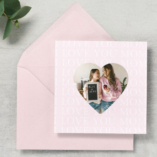 Personalized I Love You Mom Heart Photo