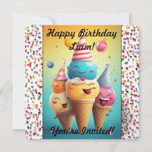 Personalized Ice Cream Invitation