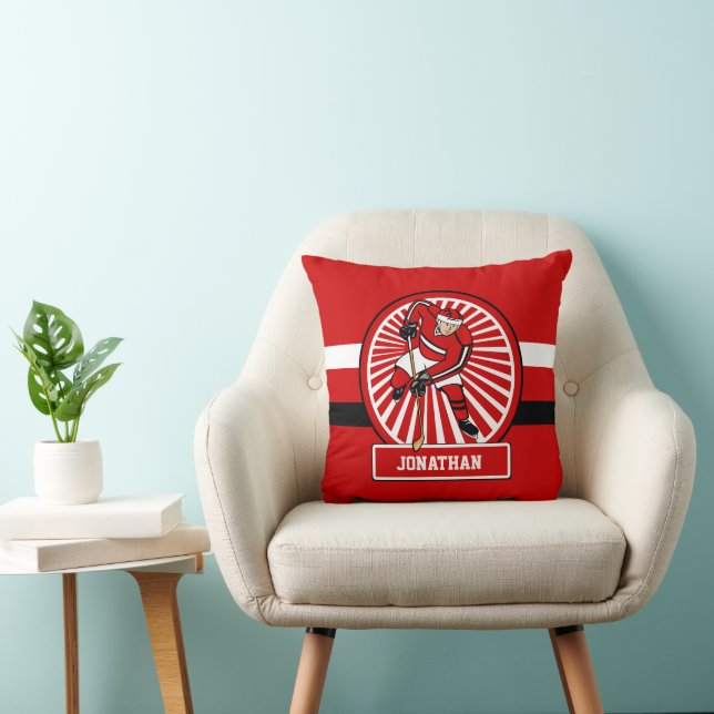 Personalized Ice Hockey player Cushion (Chair)
