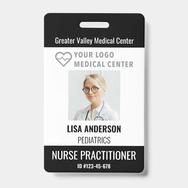 Personalized ID Badge Hospital Employee Name Tag (Front)