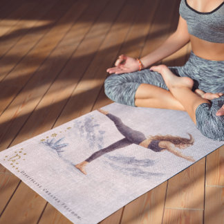 Personalized Illustrated Capricorn Zodiac Quote Yoga Mat