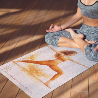 Personalized Illustrated Leo Zodiac Quote Yoga Mat