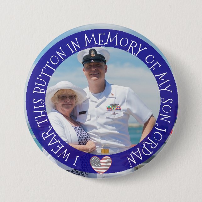 Personalized In memory of my son Button (Front)