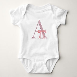 Personalized Initial for baby girl "A" Baby Bodysuit