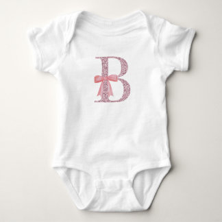Personalized Initial for baby girl "B" Bodysuit