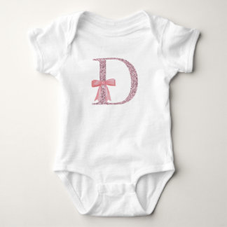Personalized Initial for baby girl "D" Bodysuit