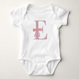 Personalized Initial for baby girl "E" Baby Bodysuit