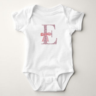 Personalized Initial for baby girl "E" Bodysuit