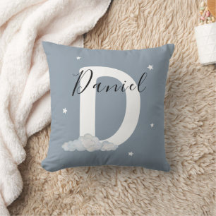 Personalized Initial Name Nursery Throw Pillow