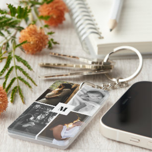 Personalized Initial Photo Key Ring