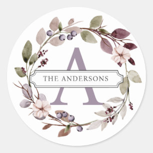 Personalized Initial Round Stickers