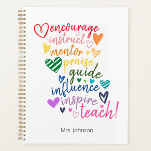 Personalized Inspirational Quote Teacher Planner