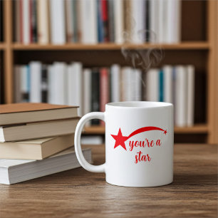 Personalized Inspirational Red Stars Mug
