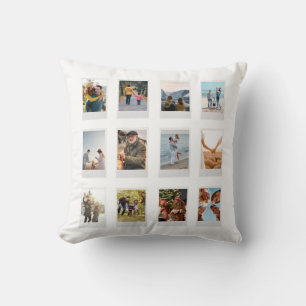 Personalized Instant Film 12 Photo Collage Cushion