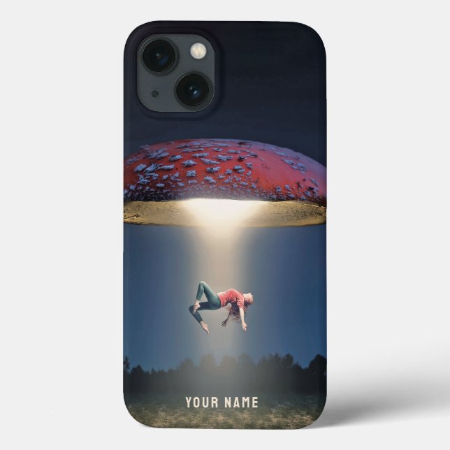 Personalized iPhone Cover Surreal Mushroom Collage (Back)