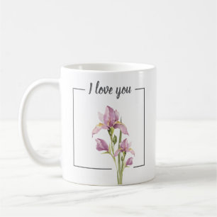 Personalized Iris Mug – I Love You & Quote