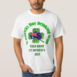 Personalized  Irish Australian St Patrick's day T-Shirt