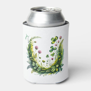 Personalized Irish Shamrock Botanical Can Cooler