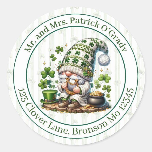 Personalized Irish-Themed Return Address Labels (Front)