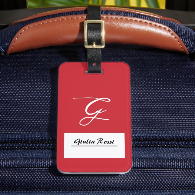 Personalized Italian Flag Luggage Tags (Front Insitu 2)