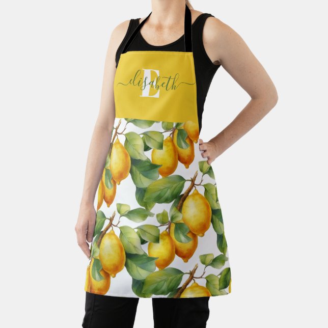 Personalized Italian Yellow Lemons Cooking  Apron (Insitu)