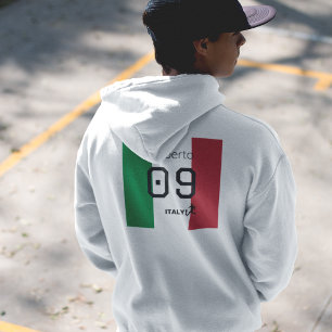 Personalized Italy National Tricolor Soccer  Hoodie