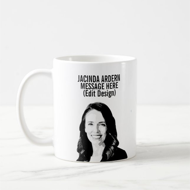 PERSONALIZED JACINDA ARDERN COFFEE MUG (Left)
