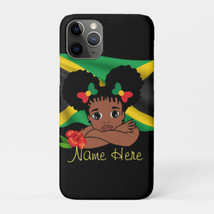 Personalized Jamaican Flag Girl iPhone 11 Pro Case