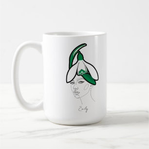 Personalized January Birth Flower Portrait Coffee Mug