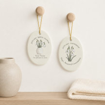 Personalized January Snowdrop Ornament