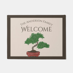 Personalized Japanese Bonsai Tree Welcome Mat