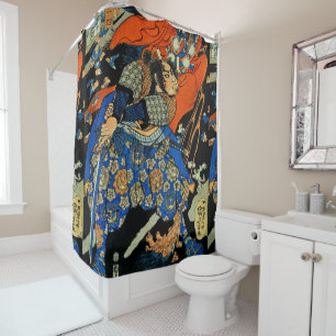 PERSONALIZED JAPANESE SAMURAI SHOWER CURTAIN