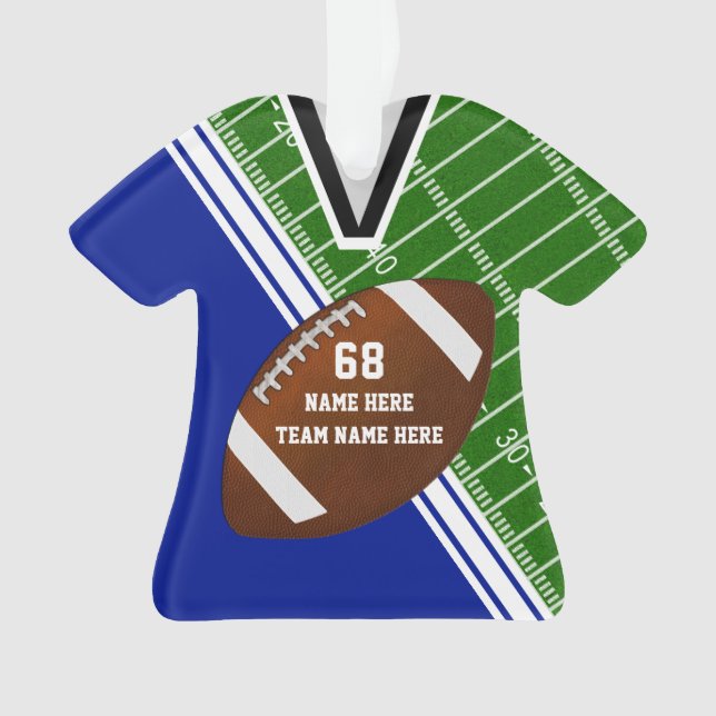 Personalized Jersey Football Ornaments Your COLORS (Front)
