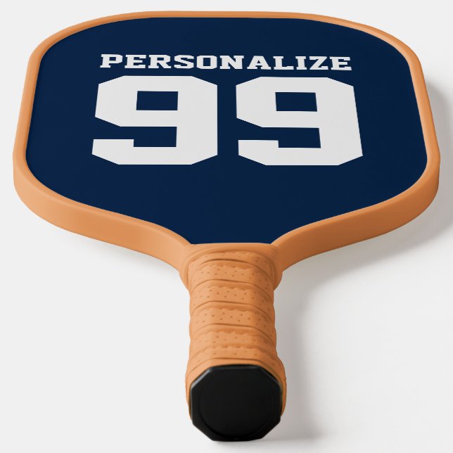 Personalized jersey number custom color design pickleball paddle (Laydown)